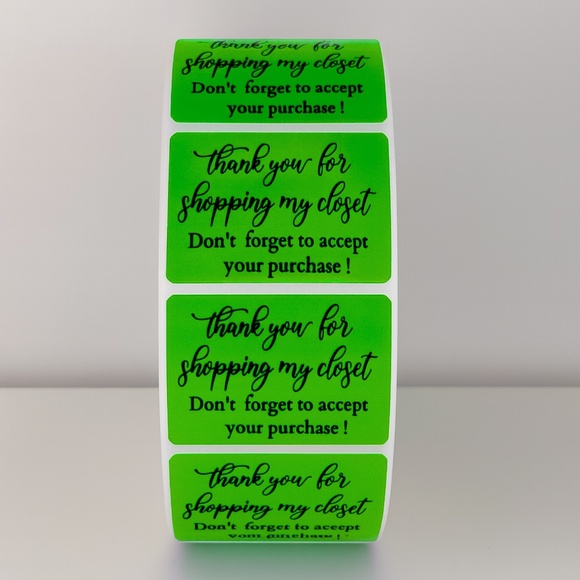 Thank You For Shopping My Closet Stickers Poshmark Labels - Picture 3 of 11